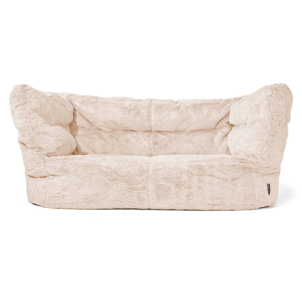 Louis 2-sits Saccosäcksoffa - Fuskkaninpäls Vit 01