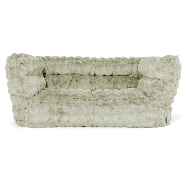 Louis 2-sits Saccosäcksoffa - Fuskpäls Bubble Salviagrön 01