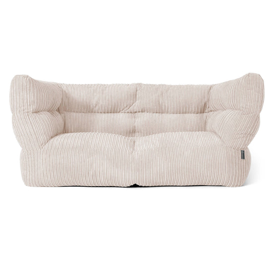 Louis 2-sits Saccosäcksoffa - Klassisk Manchestertyg Elfenbensvit 01