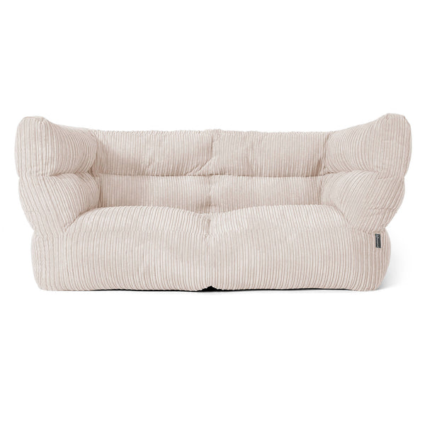 Louis 2-sits Saccosäcksoffa - Klassisk Manchestertyg Elfenbensvit 01