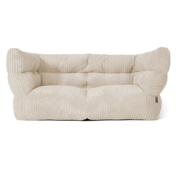 Louis 2-sits Saccosäcksoffa - Klassisk Manchestertyg Gräddvit 01
