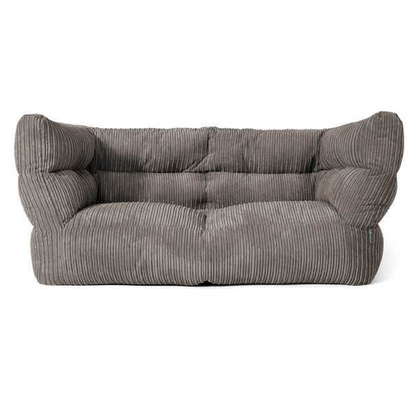 Louis 2-sits Saccosäcksoffa - Klassisk Manchestertyg Grafitgrå 01