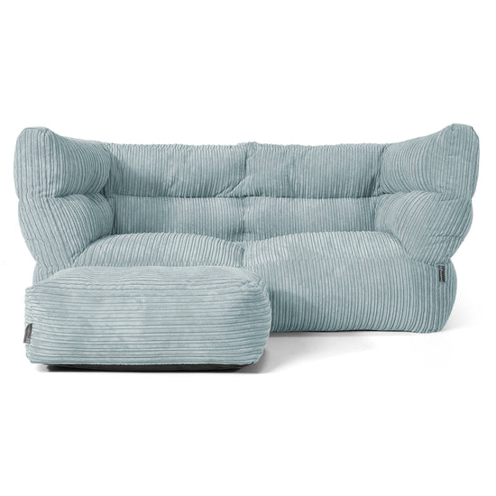 Louis 2-sits Saccosäcksoffa - Klassisk Manchestertyg Mintgrön 02