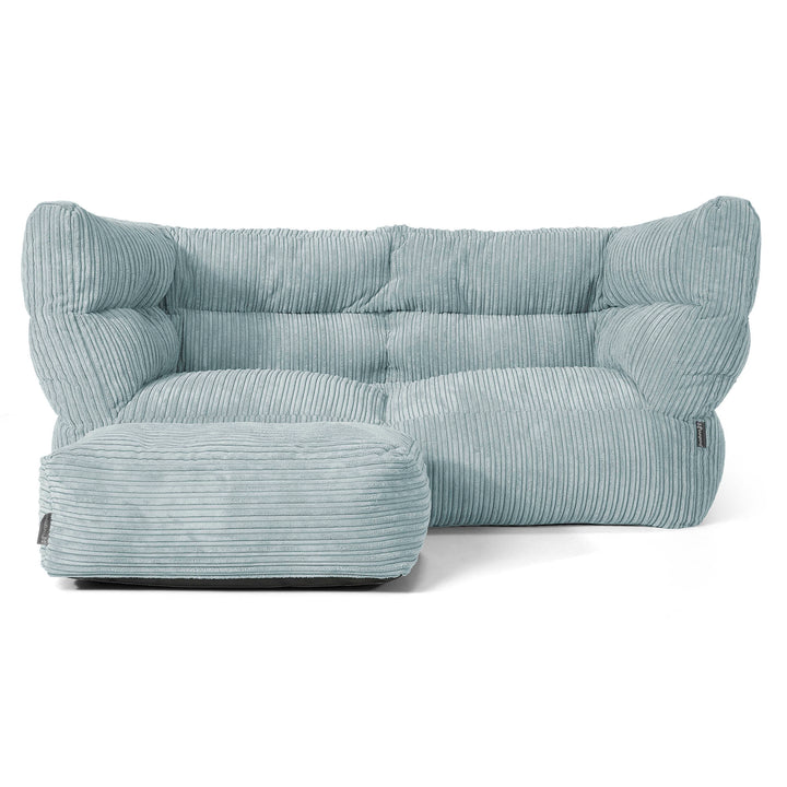Louis 2-sits Saccosäcksoffa - Klassisk Manchestertyg Mintgrön 02