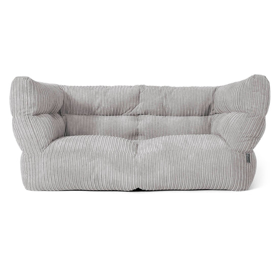 Louis 2-sits Saccosäcksoffa - Klassisk Manchestertyg Silvergrå 01