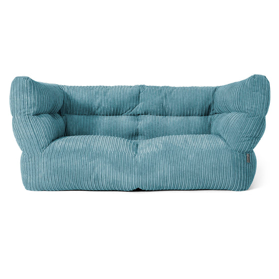 Louis 2-sits Saccosäcksoffa - Klassisk Manchestertyg Turkos 01