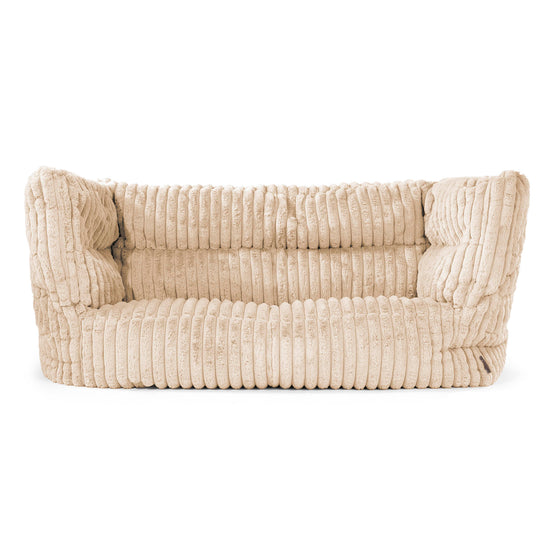 Louis 2-sits Saccosäcksoffa - Ultraplyschmanchestertyg Gräddvit 01