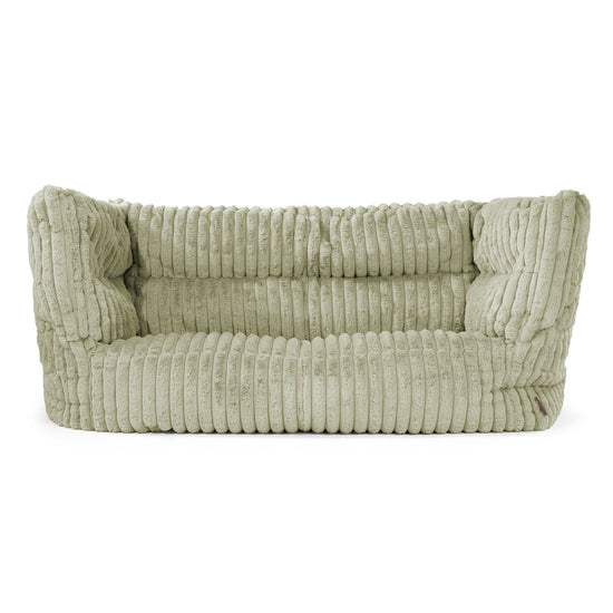 Louis 2-sits Saccosäcksoffa - Ultraplyschmanchestertyg Salviagrön 01