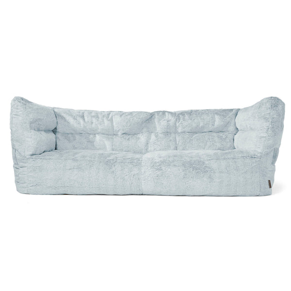 Louis 3-sits Saccosäcksoffa - Fuskkaninpäls Gammelblå 01