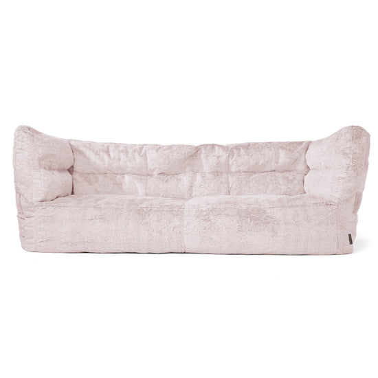 Louis 3-sits Saccosäcksoffa - Fuskkaninpäls Gammelrosa 01