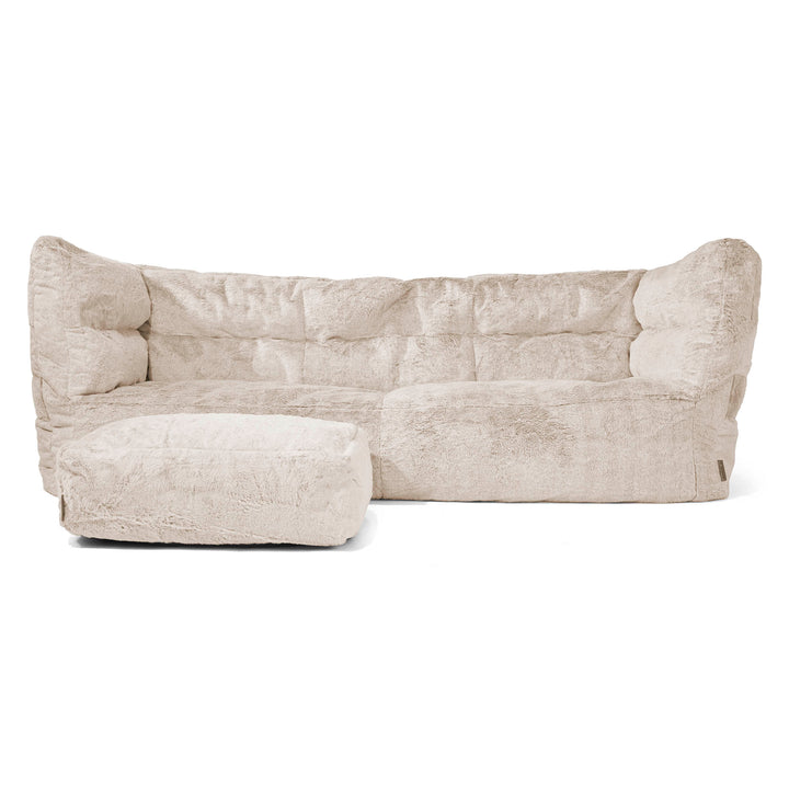 Louis 3-sits Saccosäcksoffa - Fuskkaninpäls Gyllenbrun 02
