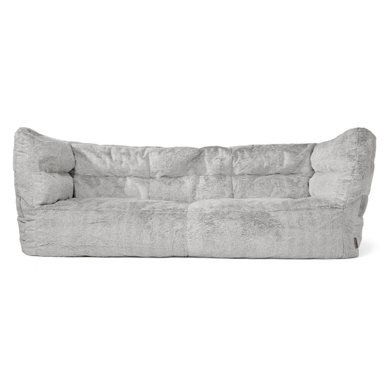 Louis 3-sits Saccosäcksoffa - Fuskkaninpäls Ljusgrå 01