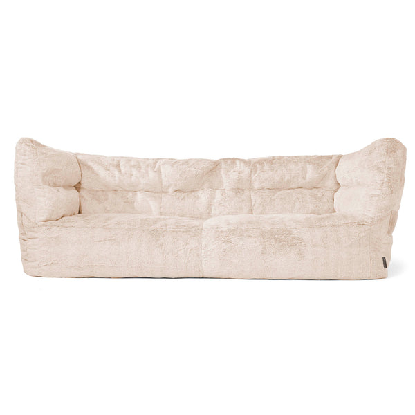 Louis 3-sits Saccosäcksoffa - Fuskkaninpäls Vit 01