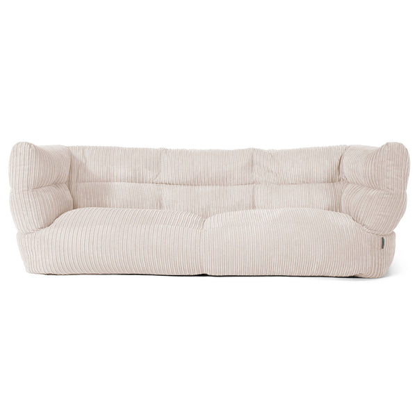 Louis 3-sits Saccosäcksoffa - Klassisk Manchestertyg Elfenbensvit 01