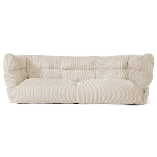 Louis 3-sits Saccosäcksoffa - Klassisk Manchestertyg Gräddvit 01