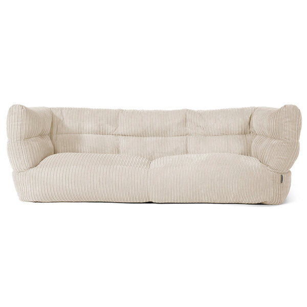 Louis 3-sits Saccosäcksoffa - Klassisk Manchestertyg Gräddvit 01
