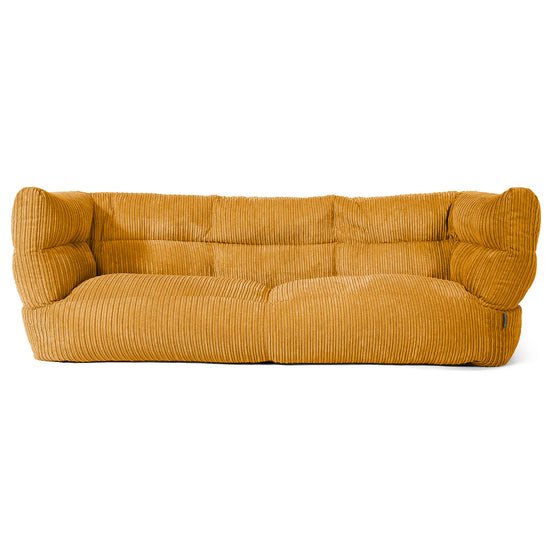 Louis 3-sits Saccosäcksoffa - Klassisk Manchestertyg Gyllene Honung 01