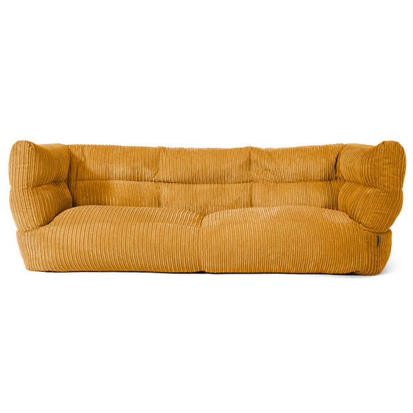 Louis 3-sits Saccosäcksoffa - Klassisk Manchestertyg Gyllene Honung 01