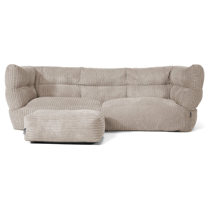 Louis 3-sits Saccosäcksoffa - Klassisk Manchestertyg Minkbrun 02