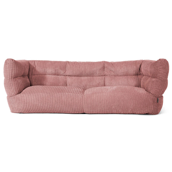 Louis 3-sits Saccosäcksoffa - Klassisk Manchestertyg Persika 01