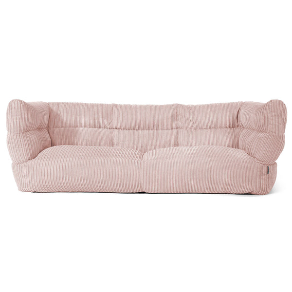Louis 3-sits Saccosäcksoffa - Klassisk Manchestertyg Rosa 01
