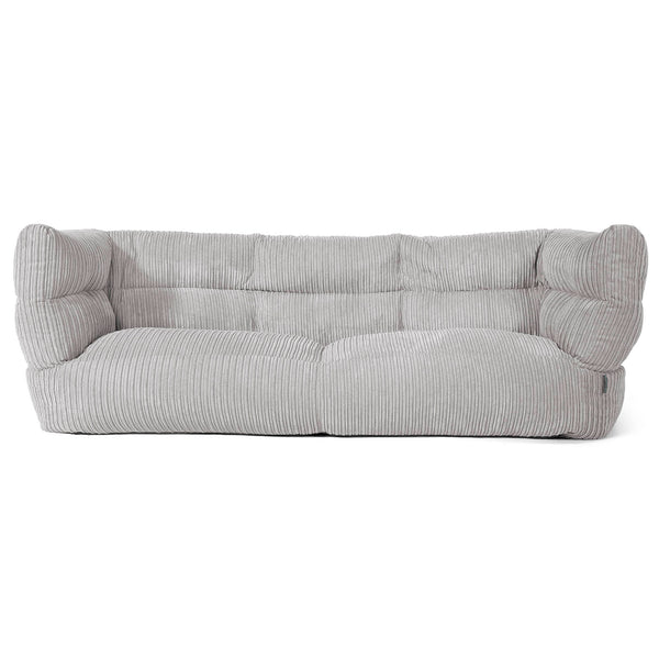 Louis 3-sits Saccosäcksoffa - Klassisk Manchestertyg Silvergrå 01