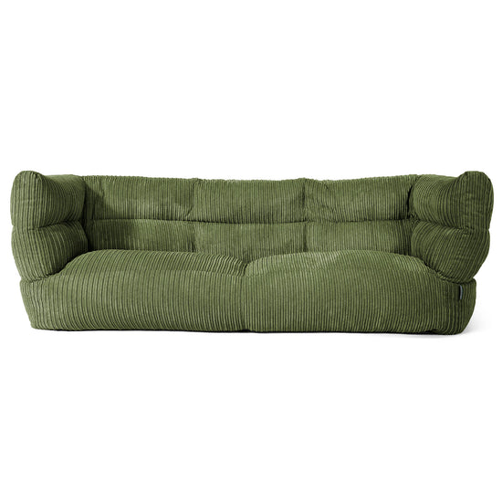 Louis 3-sits Saccosäcksoffa - Klassisk Manchestertyg Skogsgrön 01