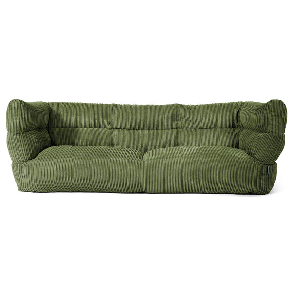 Louis 3-sits Saccosäcksoffa - Klassisk Manchestertyg Skogsgrön 01