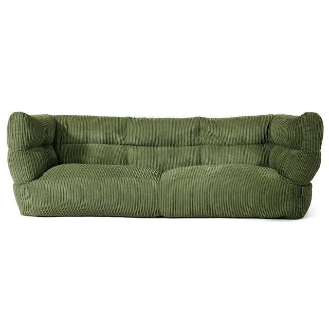 Louis 3-sits Saccosäcksoffa - Klassisk Manchestertyg Skogsgrön 01