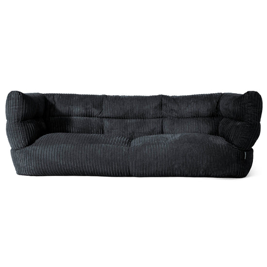 Louis 3-sits Saccosäcksoffa - Klassisk Manchestertyg Svart 01