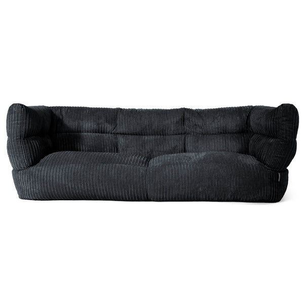 Louis 3-sits Saccosäcksoffa - Klassisk Manchestertyg Svart 01