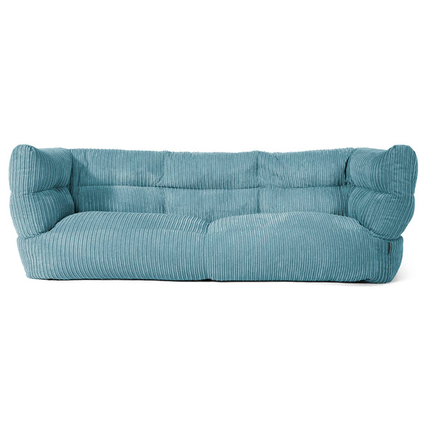 Louis 3-sits Saccosäcksoffa - Klassisk Manchestertyg Turkos 01