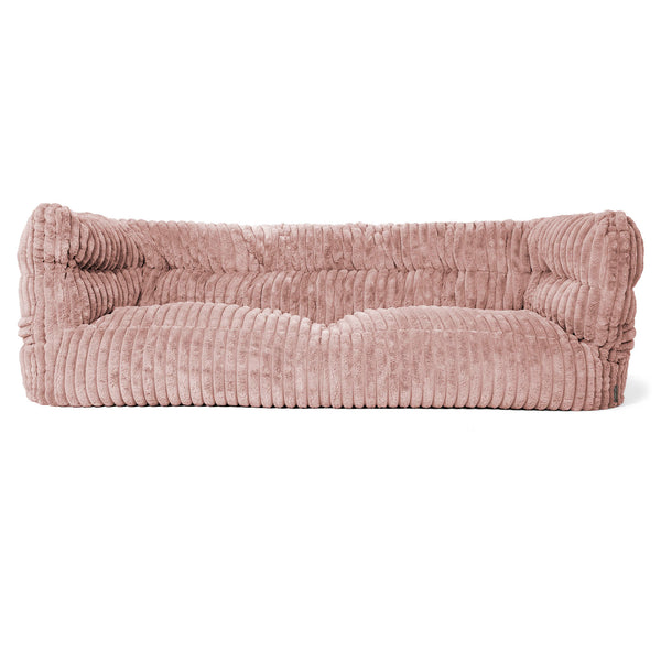 Louis 3-sits Saccosäcksoffa - Ultraplyschmanchestertyg Gammelrosa 01