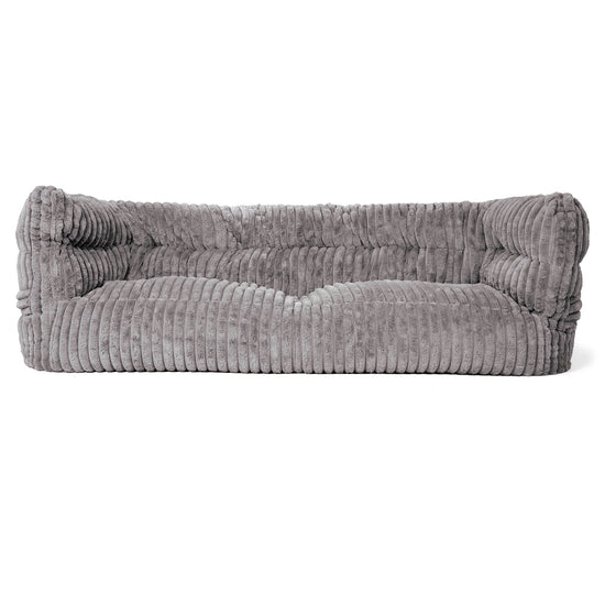 Louis 3-sits Saccosäcksoffa - Ultraplyschmanchestertyg Grå 01
