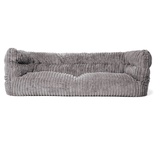 Louis 3-sits Saccosäcksoffa - Ultraplyschmanchestertyg Grå 01