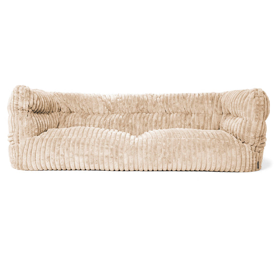 Louis 3-sits Saccosäcksoffa - Ultraplyschmanchestertyg Gräddvit 01
