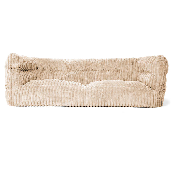 Louis 3-sits Saccosäcksoffa - Ultraplyschmanchestertyg Gräddvit 01