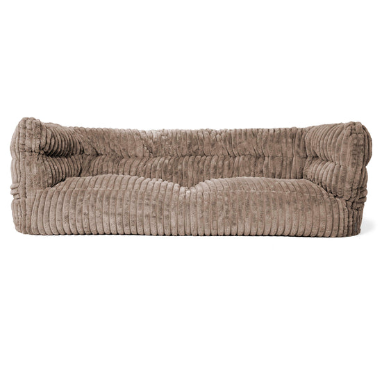 Louis 3-sits Saccosäcksoffa - Ultraplyschmanchestertyg Minkbrun 01