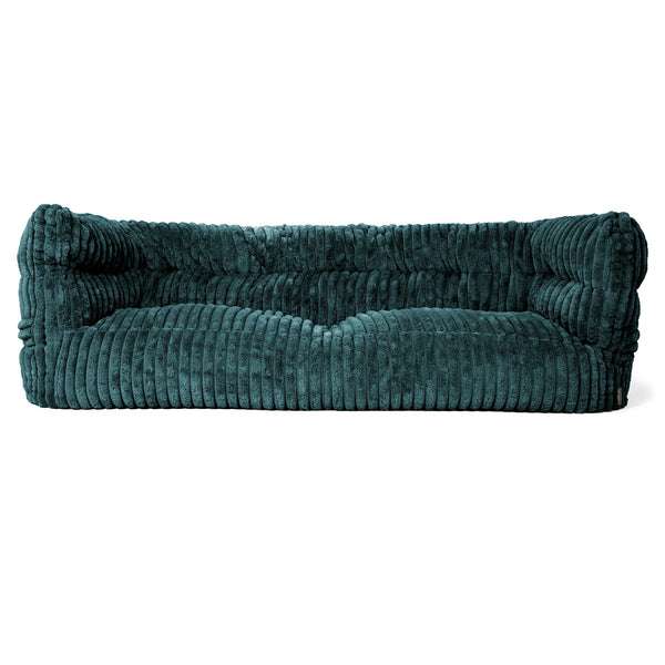 Louis 3-sits Saccosäcksoffa - Ultraplyschmanchestertyg Teal 01