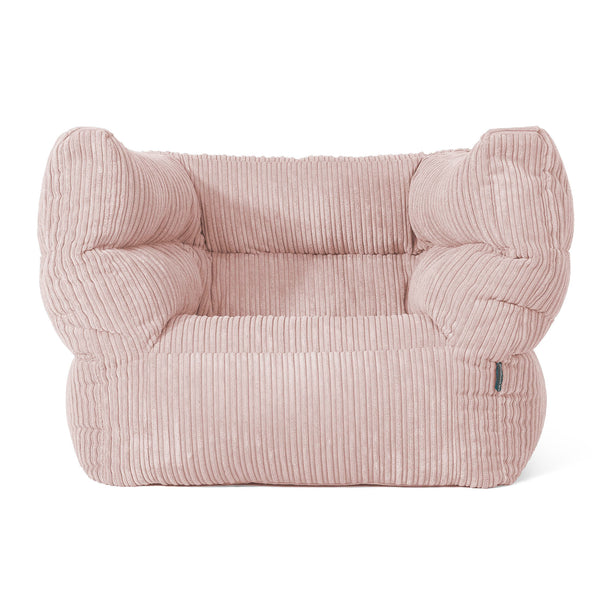 Louis Sittsäck Fåtölj - Klassisk Manchestertyg Rosa 01