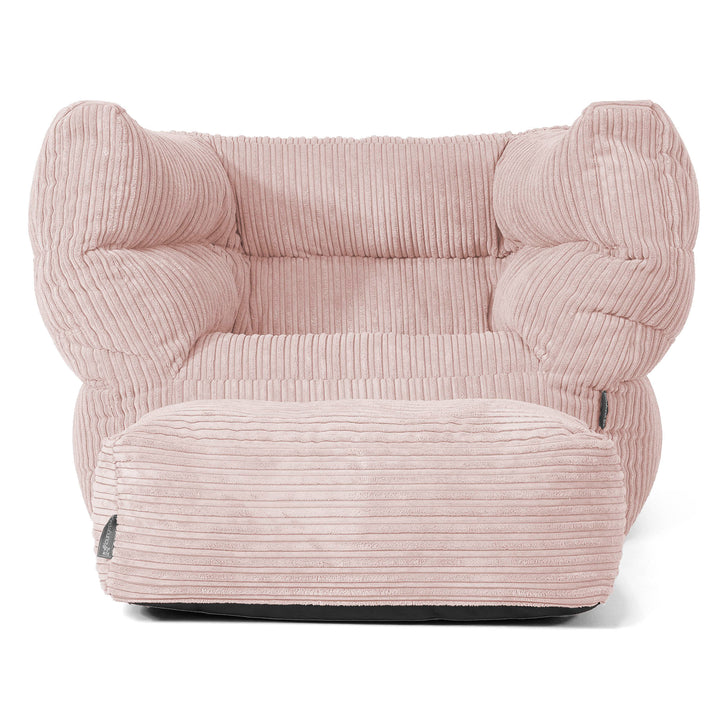 Louis Sittsäck Fåtölj - Klassisk Manchestertyg Rosa 02