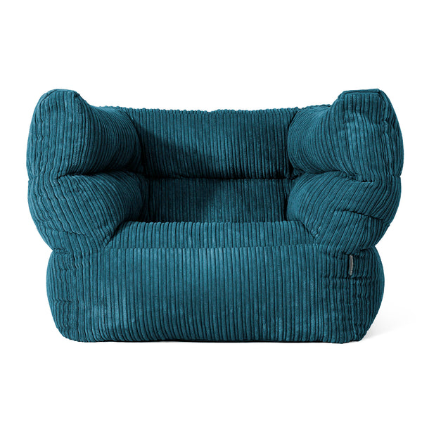 Louis Sittsäck Fåtölj - Klassisk Manchestertyg Teal 01
