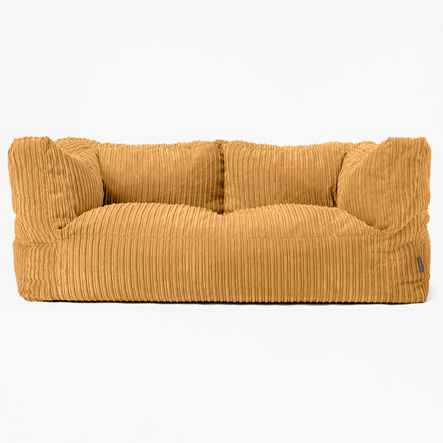 Albert 2-sits Saccosäcksoffa - Klassisk Manchestertyg Gyllene Honung 01