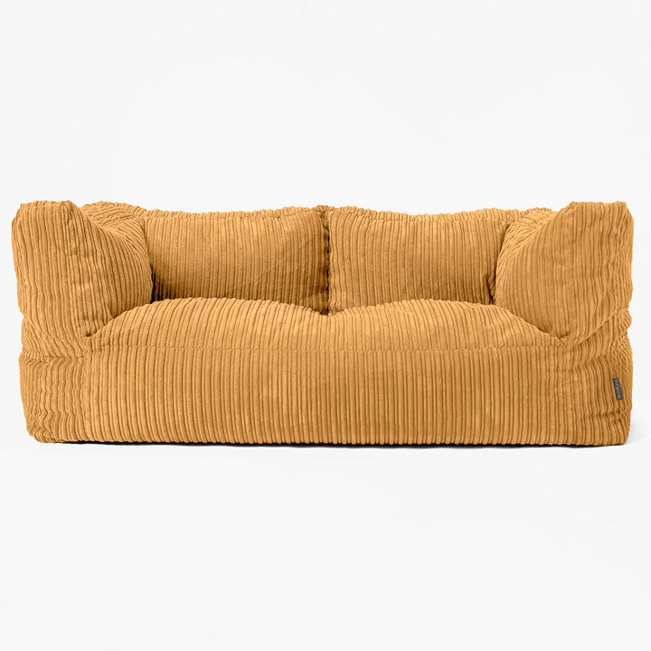 Albert 2-sits Saccosäcksoffa - Klassisk Manchestertyg Gyllene Honung 01