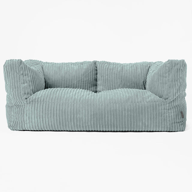Albert 2-sits Saccosäcksoffa - Klassisk Manchestertyg Mintgrön 01