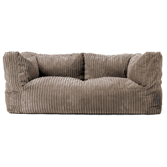 Albert 2-sits Saccosäcksoffa - Klassisk Manchestertyg Duvgrå 01