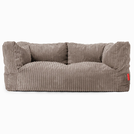 Albert 2-sits Saccosäcksoffa - Klassisk Manchestertyg Duvgrå 01