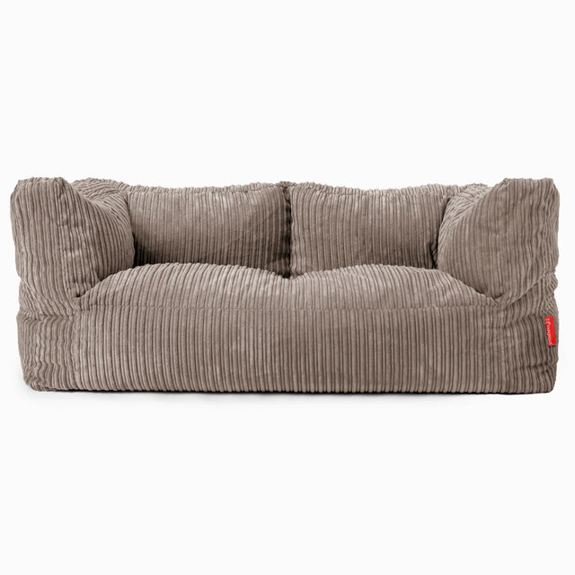 Albert 2-sits Saccosäcksoffa - Klassisk Manchestertyg Duvgrå 01