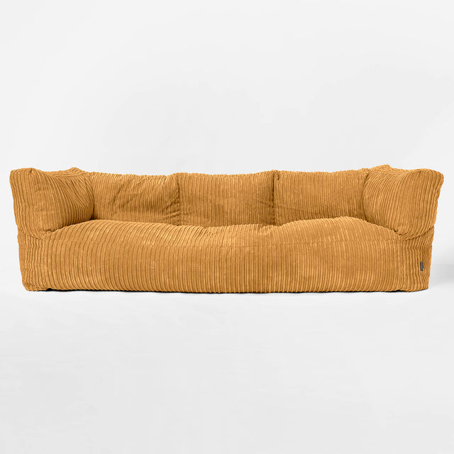 Albert 3-sits Saccosäcksoffa - Klassisk Manchestertyg Gyllene Honung 01