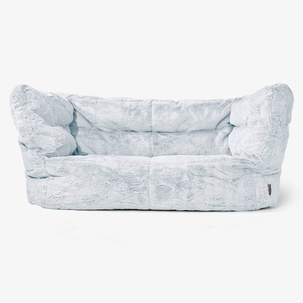 Albert 2-sits Saccosäcksoffa 2.0 - Fuskkaninpäls Gammelblå 01